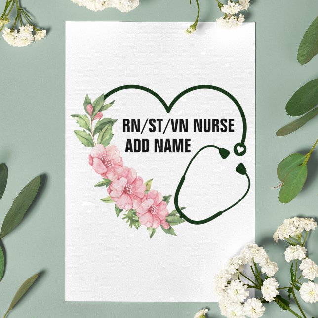 Personalised Student-Registered-Veteran Nurse Name Stationery (Creator Uploaded)
