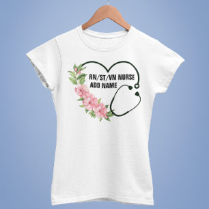 Personalised Student-Registered-Veteran Nurse Name T-Shirt