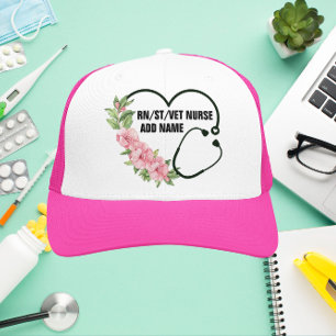 Personalised Student-Registered-Veteran Nurse Name Trucker Hat