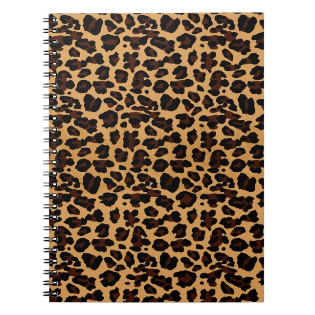 Personalised Stylish Chic Animal Leopard Print Notebook (Front)