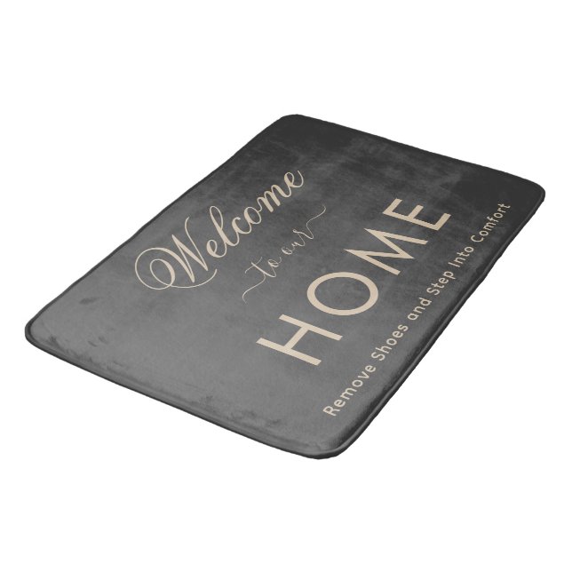 Personalised Stylish Custom Script Bath Mat (Angled)