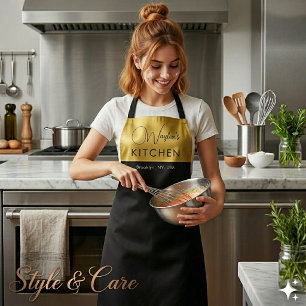 Personalised Stylish Custom Text Apron Kitchen Use