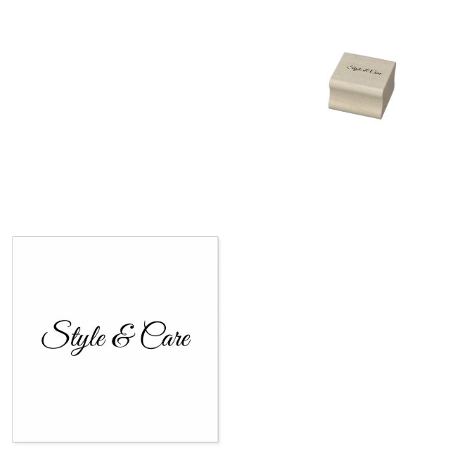 Personalised Stylish Font Wood Art Name Stamp (Stamped)