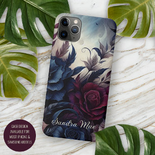 Personalised Stylish Gothic Rose Floral Victorian iPhone 11 Pro Max Case