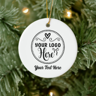 Personalised Stylish Logo Modern Custom Brand  Ceramic Ornament