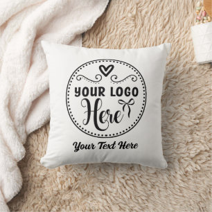 Personalised Stylish Logo Modern Custom Brand  Cushion