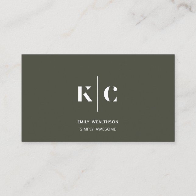 Personalised, stylish, modern & minimal business card (Front)