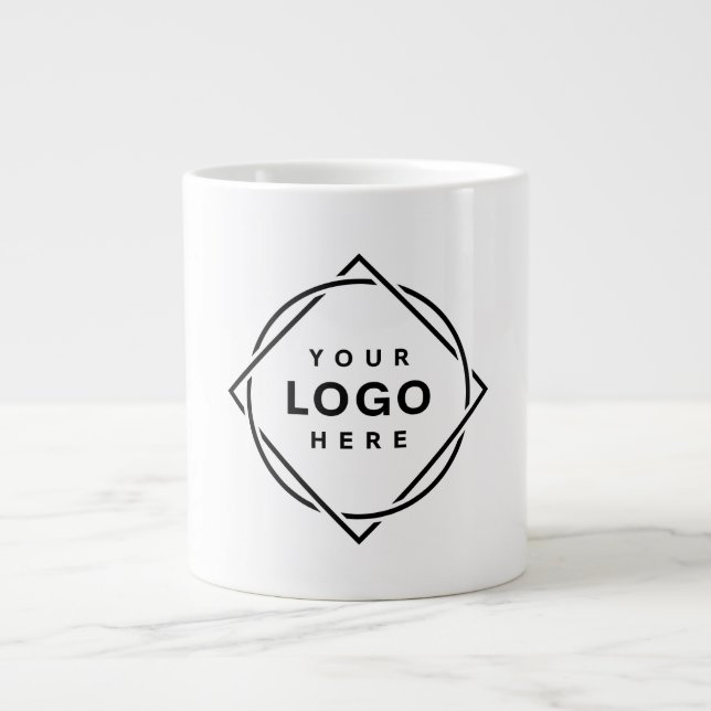 Personalised, stylish, modern & minimal large coffee mug (Front)