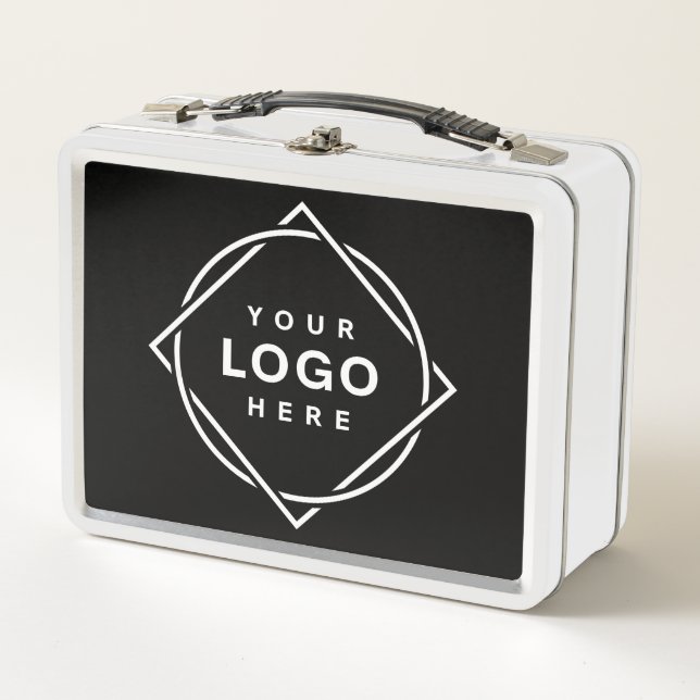 Personalised, stylish, modern & minimal metal lunch box (Front)