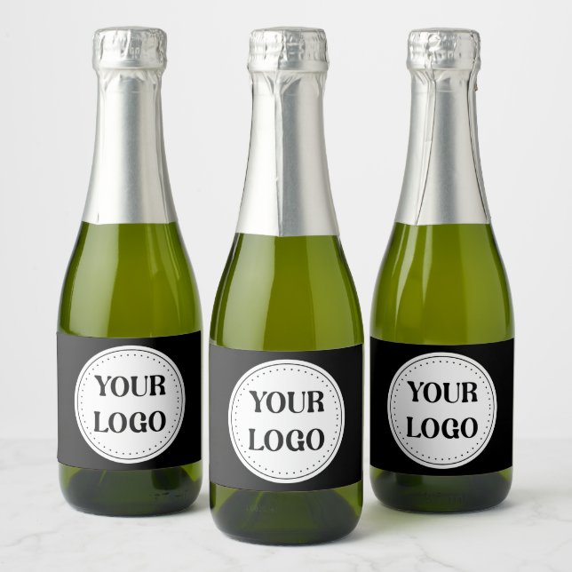 Personalised, stylish, modern & minimal sparkling wine label (Bottles)