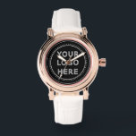 Personalised, stylish, modern & minimal watch<br><div class="desc">This design is useable by all. The text,  colours,  logo,  and images may all be added,  changed,  or resized as needed. Many thanks.</div>