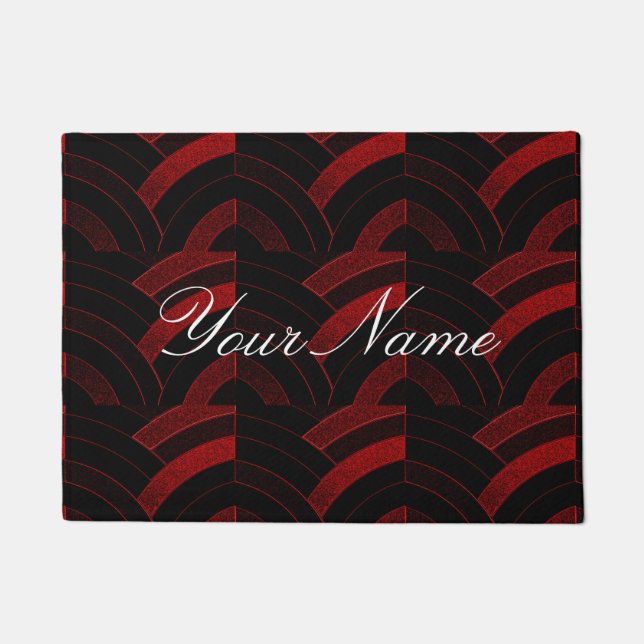 personalised stylish modern sophisticated chevron doormat (Front)