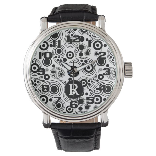 Personalised stylish paisley style watch (Front)