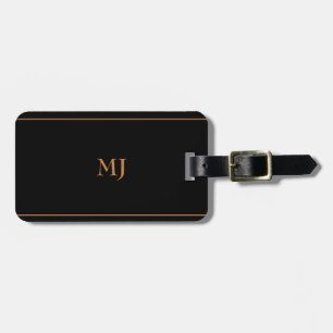 Personalised Stylish Trendy Black Out Luggage Tag