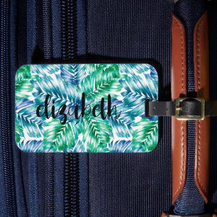 Personalised Stylish Tropical Luggage Tag
