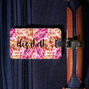 Personalised Stylish Tropical Palm Luggage Tag