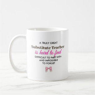 Personalised Substitute Teacher Appreciation Gift Coffee Mug
