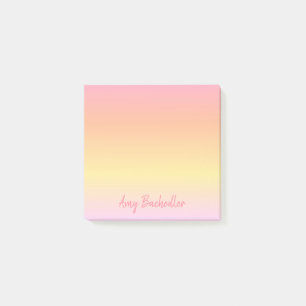 Personalised Subtle Ombre Sunset Post-it Notes