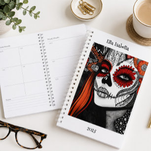Personalised Sugar Skull La Catrina Custom Planner