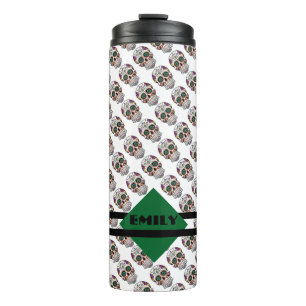 Personalised Sugar Skulls Thermal Tumbler