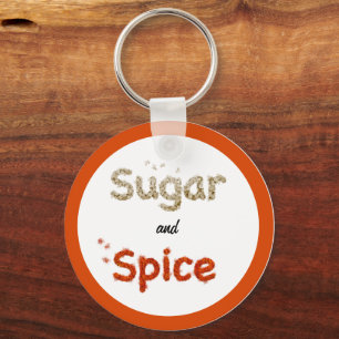 Personalised Sugar & Spice Paprika Chilli Sugar Key Ring