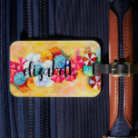 Personalised Summer Beach Umbrellas Luggage Tag<br><div class="desc">Colourful sun umbrellas in the sand on the beach,  you'll easily spot your suitcase with this personalised luggage tag. MATCHING items in our store.</div>