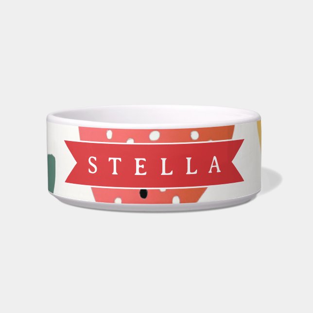 Personalised Summer Colourful Strawberry Pattern Bowl (Front)