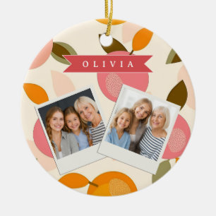Personalised Summer Colourful Strawberry Pattern Ceramic Ornament