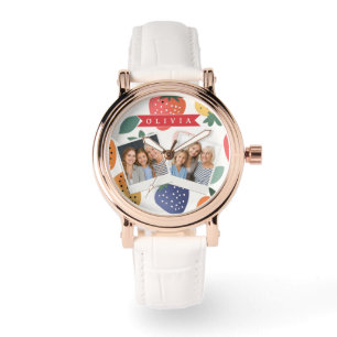 Personalised Summer Colourful Strawberry Pattern Watch