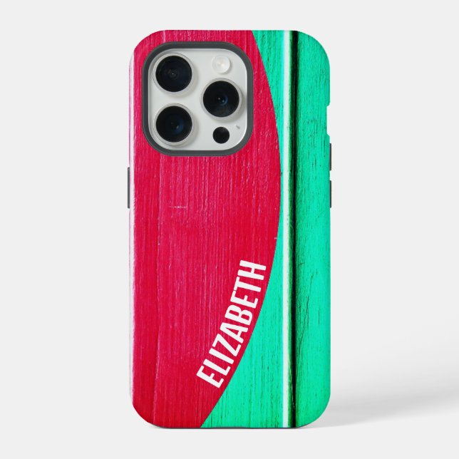 Personalised Summer Deck Floor Boards iPhone Case (Back)
