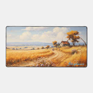 Personalised Summer Field Landscape Desk Mat