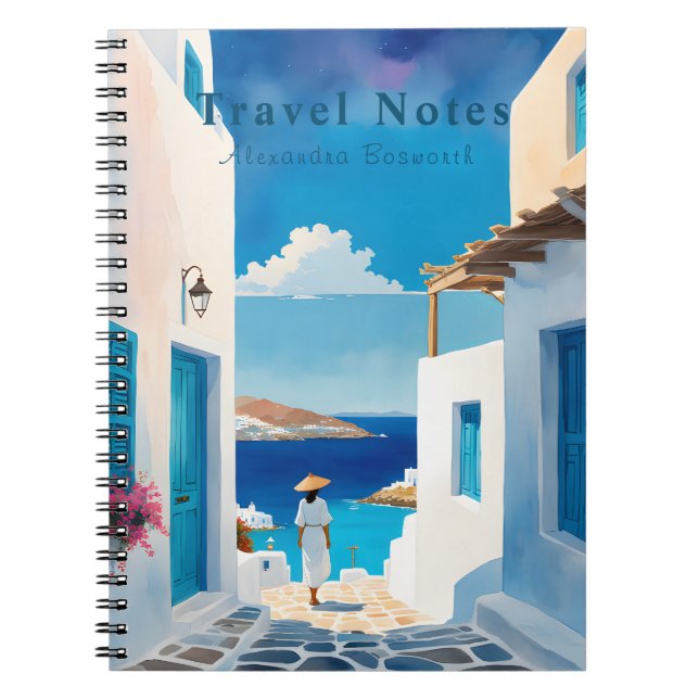 Personalised Summer in Greece Travel Notebook - (Front)