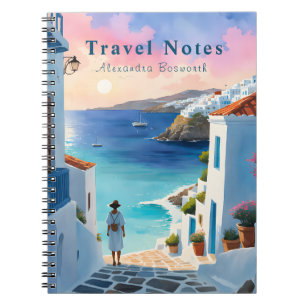 Personalised Summer in Greece Travel Notebook -
