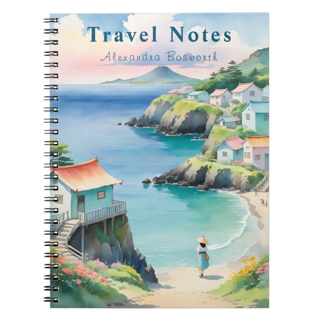 Personalised Summer in South Korea Travel Notebook (Front)