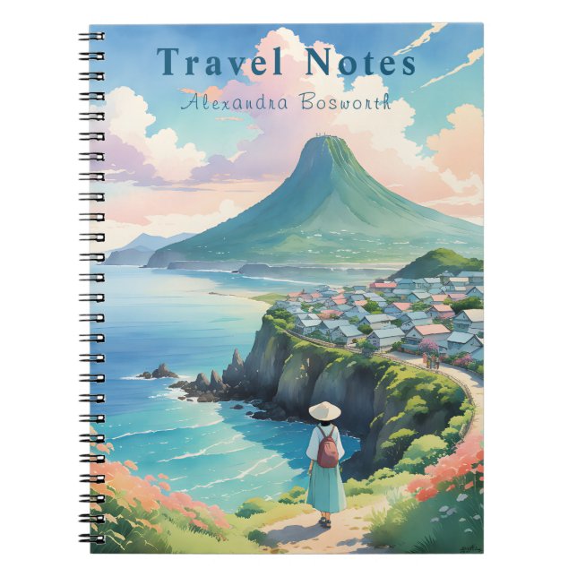 Personalised Summer in South Korea Travel Notebook (Front)