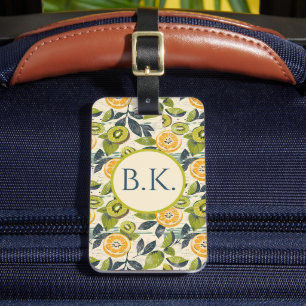 Personalised Summer Lemon Kiwi Luggage Tag 