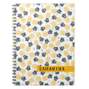 Personalised Summer Pineapple Pattern Notebook
