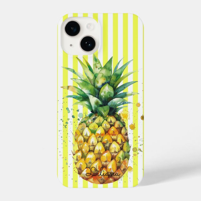 Personalised summer pineapple phone case (Back)
