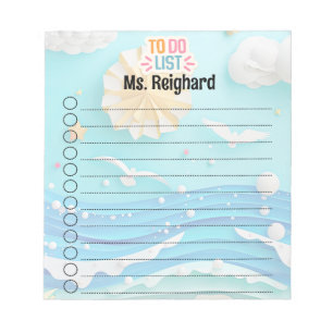 Personalised Summer To-Do List Notepad