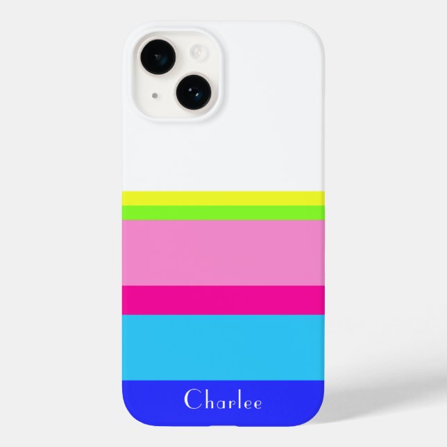 Personalised summer vibes colour block phone case (Back)