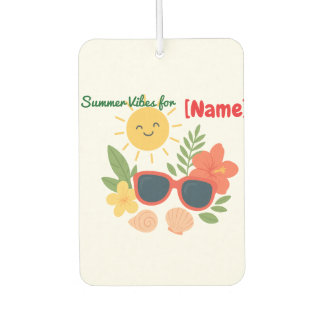 Personalised Summer Vibes for Name Air Freshener