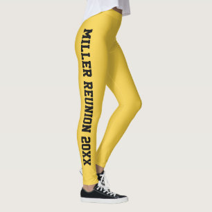 Personalised Sunbeam Yellow Holiday Family Reunion Leggings