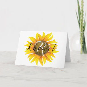 Personalised sunflower card