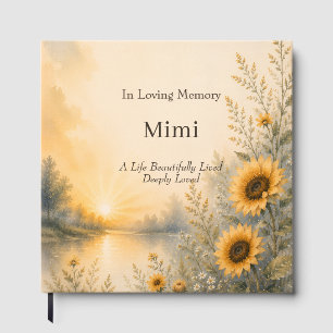 Personalised Sunflower Celebration of Life Guest Book