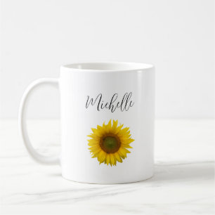 Personalised Sunflower  Coffee Mug