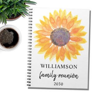 Personalised Sunflower Family Reunion Notebook