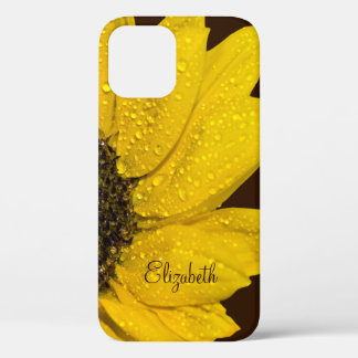 Personalised Sunflower Floral iPhone 12 Case
