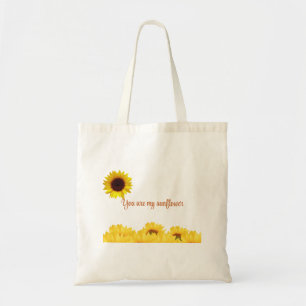 Personalised sunflower frame Tote Bag