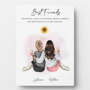 Personalised Sunflower Friendship: Bright Keepsake Plaque