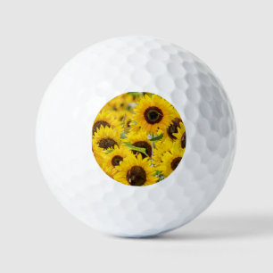 Personalised Sunflower Monogram Golf Balls